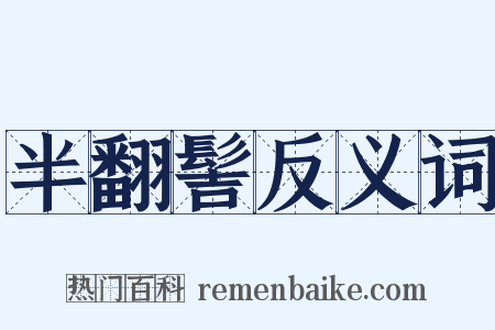 半翻髻反义词是什么意思的图片